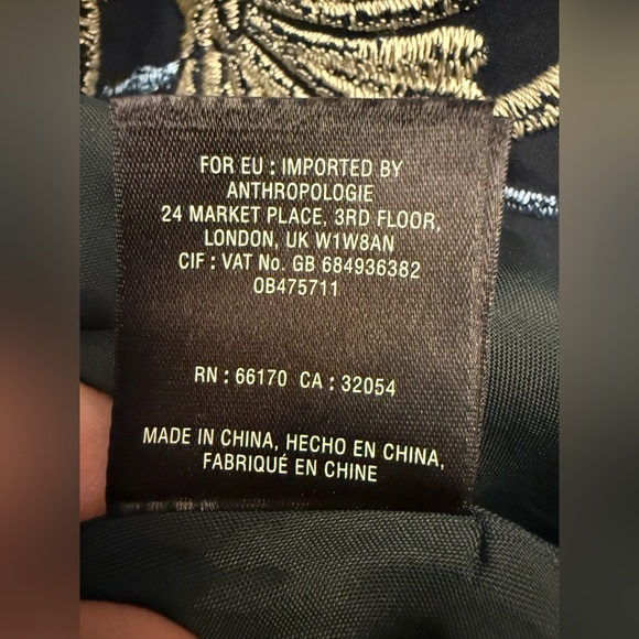 MOULINETTE SOEURS Anthropologie Bellflower Blue Embroidered dress Sz 8 ✨ - Picture 13 of 13